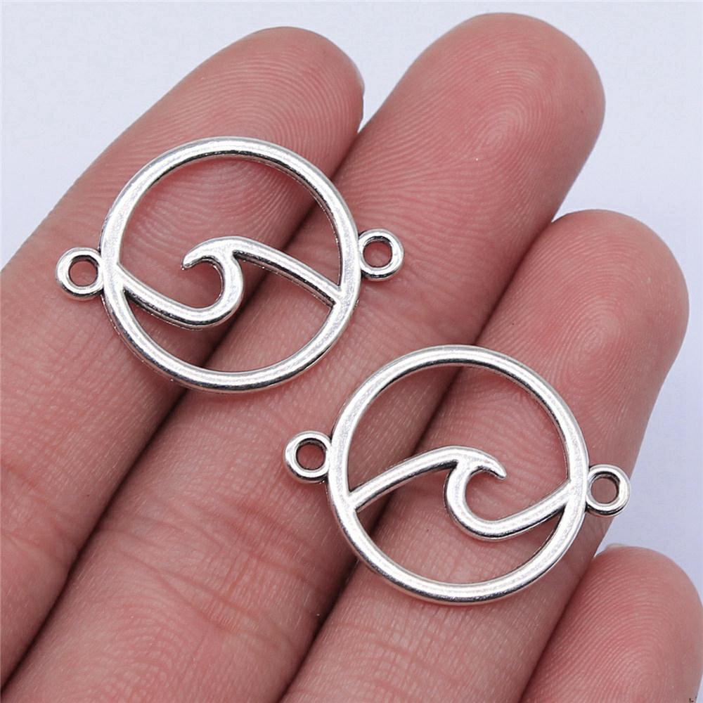 Berloques Pingentes Ondulados Gota de Água Espiral Materiais de Joalheria Infantil QC135