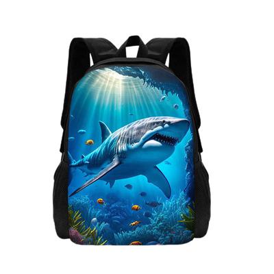 The New 3D Shark Backpack Is Suitable For Teenagers Girls And Boys To Use Shark Print Children's Backpacks For Elementary School