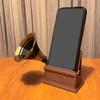 Stable Support Gramophone Style 2 Hole External Speaker Stand Easy Installation Vintaged Sound Desk Phone Stand