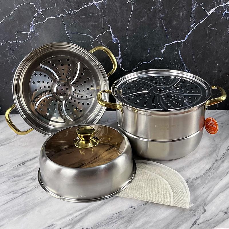 Xiaochushi Hemerite Earl 304 Stainless Steel Steamer Pot