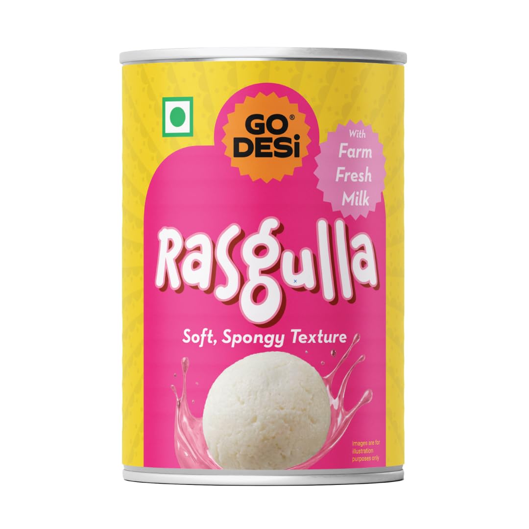 

GO DESi - Rasgulla | Made with Farm Fresh Milk| Indian Mithai | Classic sweets | Sweets Gift Pack | 500 grams