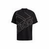 Casual Sporty Printed Crew Neck Short-sleeve T-shirt for Men, Black