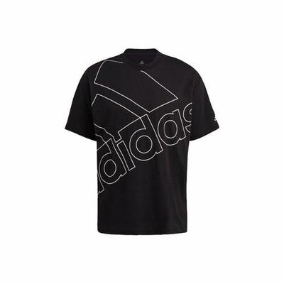 Lässiges sportliches bedrucktes Rundhals-Kurzarm-T-Shirt für Herren, schwarz
