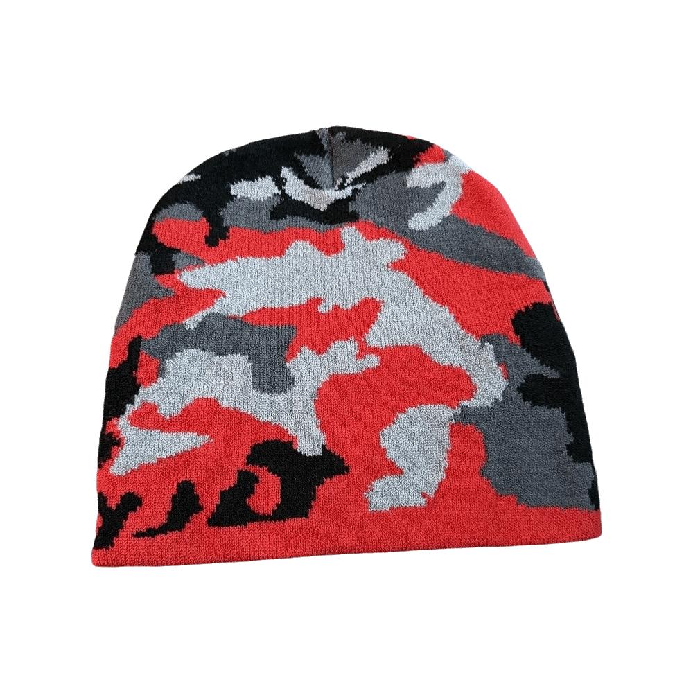 Versatile Style Winter Beanies Knitted Texture Warm Woolen Hat Street Fashion Hat Outdoor Sports