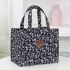 WTEMPO Aluminum Foil Insulated Work Hand-carried Lunch Bags Canvas Lunch Box Handbags Ethnic Style Retro Mommy Bags