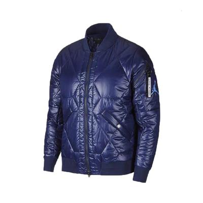 Giacca di Cotone Calda Semplice alla Moda Giubbotti Uomo Blu Scuro AH9052-410