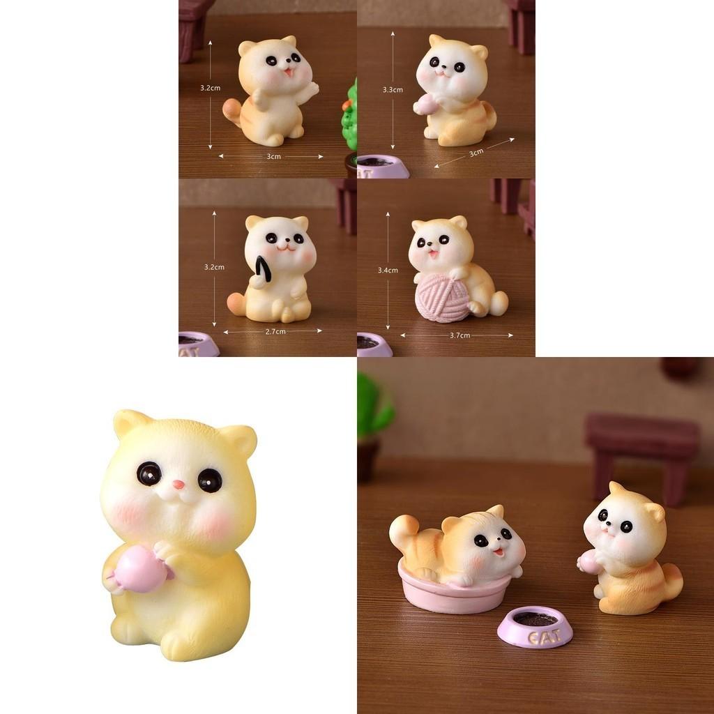 Naughty Diy Ornament Cat Micro Landscape Production Resin Desktop Decoration