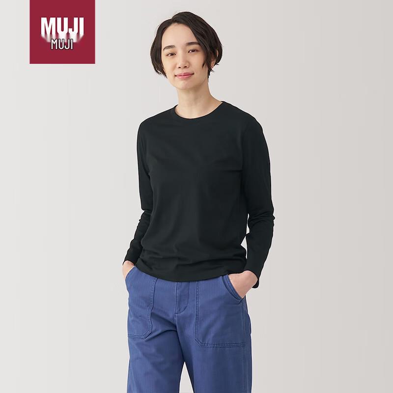 MUJI Женская хлопковая футболка с длинным рукавом L