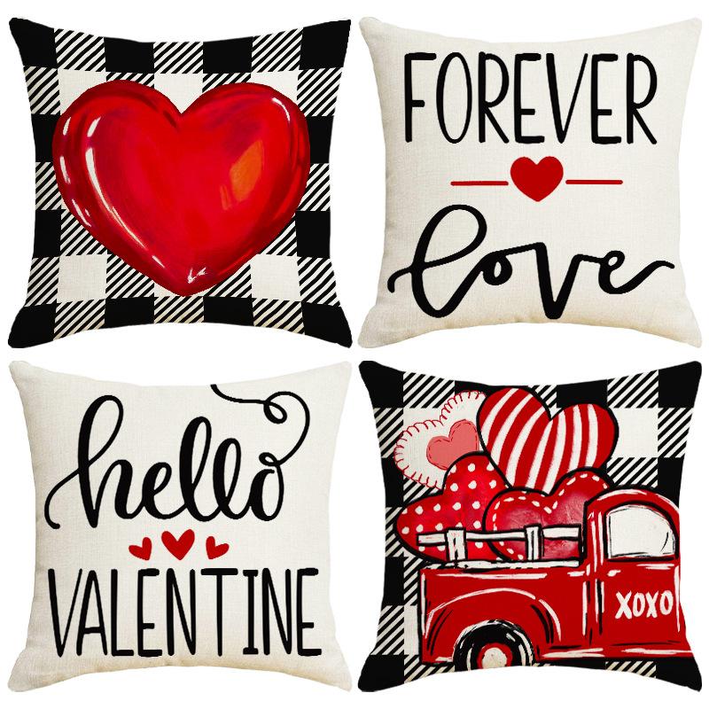 Valentine'S Day Pillow Cover Valentine'S Day Sofa Living Room Pillow Cover Pillow Cover New Home Style Premium