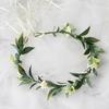 Kvinnlig Blomsterkrans Blommig Huvudbonad Festival Bröllop Hårkrans Fest Bladblomma Krans Blommig Armband