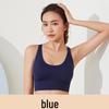 "Seamless Wire-Free Sports Bra: Perfect for Leisure, Fitness, Yoga, Running, with Anti-Shock Cushioning and Stylish Hollow Back Design"