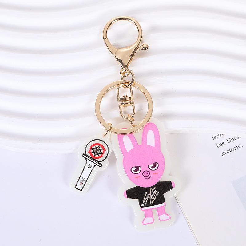 Stray Kids' New Luminous Acrylic Keychain SKZOO Bangchan Star Peripheral Collection Collective Star Support Luminous Pendant