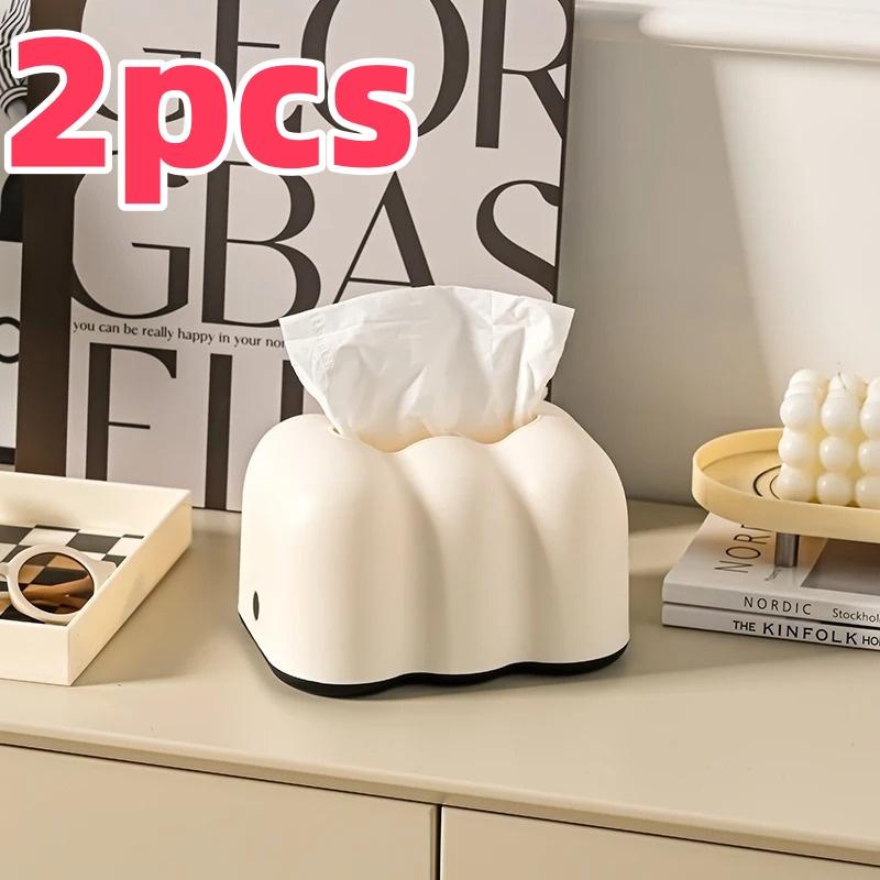 Luxury Creative Tissue Box Milk Cloud Living Room Wall Mounted Car Use Paper Towel Holder Ornament Elegant Design Home Storage