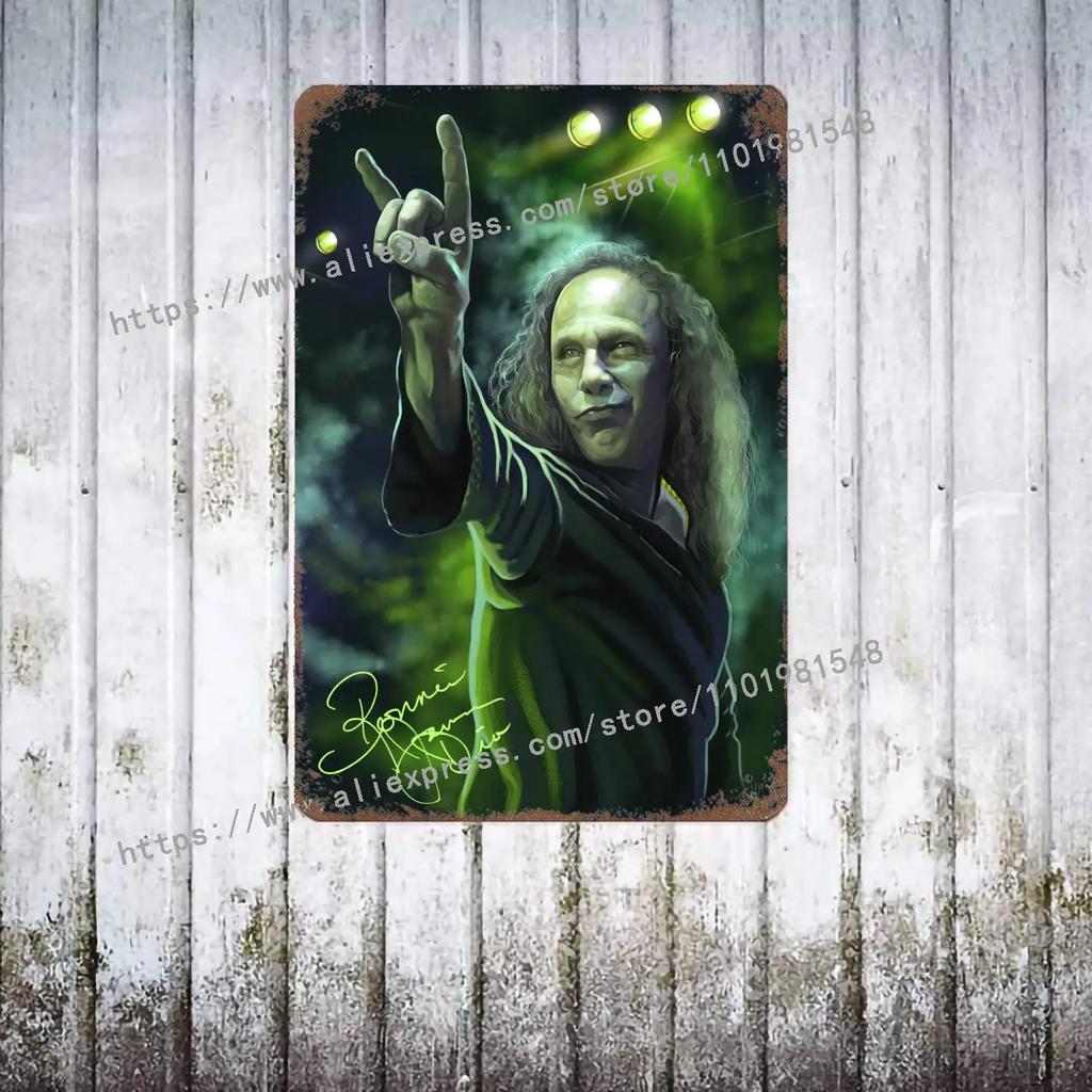 Dio Bands Metal Decor Poster Vintage Tin Sign Metal Sign Decorative Plaque for Pub Bar Man Cave Club Wall Decoration