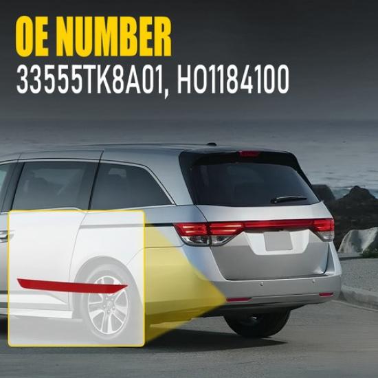1 Red Passenger Lens Rear Bumper Reflector Marker For 2014-2017 Honda Odyssey SE