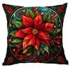 New Vintage Floral Pillowcase Creative Colored Glass Printed Home Sofa Car Cushion Pillowcase