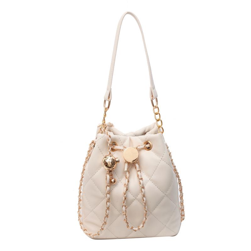 

Premium sense small fragrant wind bucket bag new bag women s simple casual versatile retro trend large capacity messenger bag