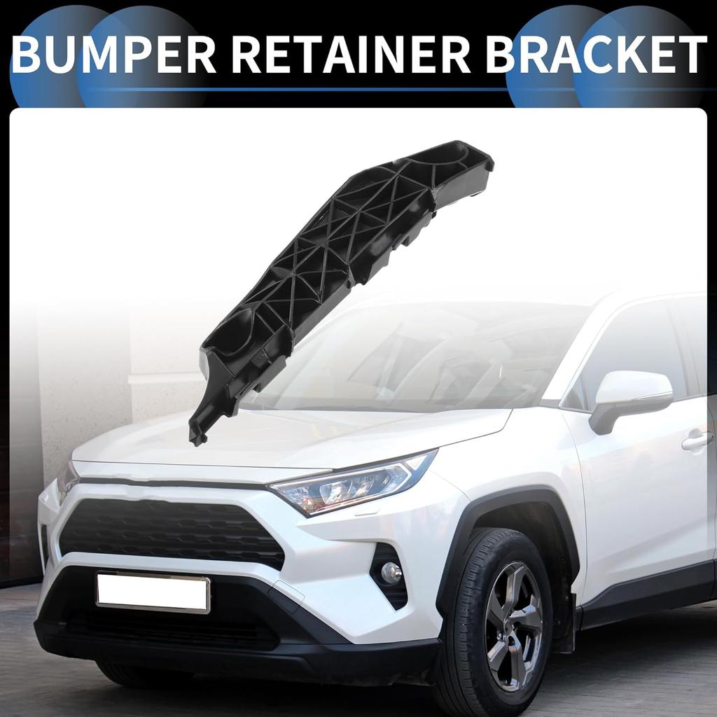 Bumper Support Bracket, Right Side Front Bumper Retainer Bracket Hold Mount No.525350R020 for Toyota RAV4 2006-2012 ABS Plastic Black, 1 Pc