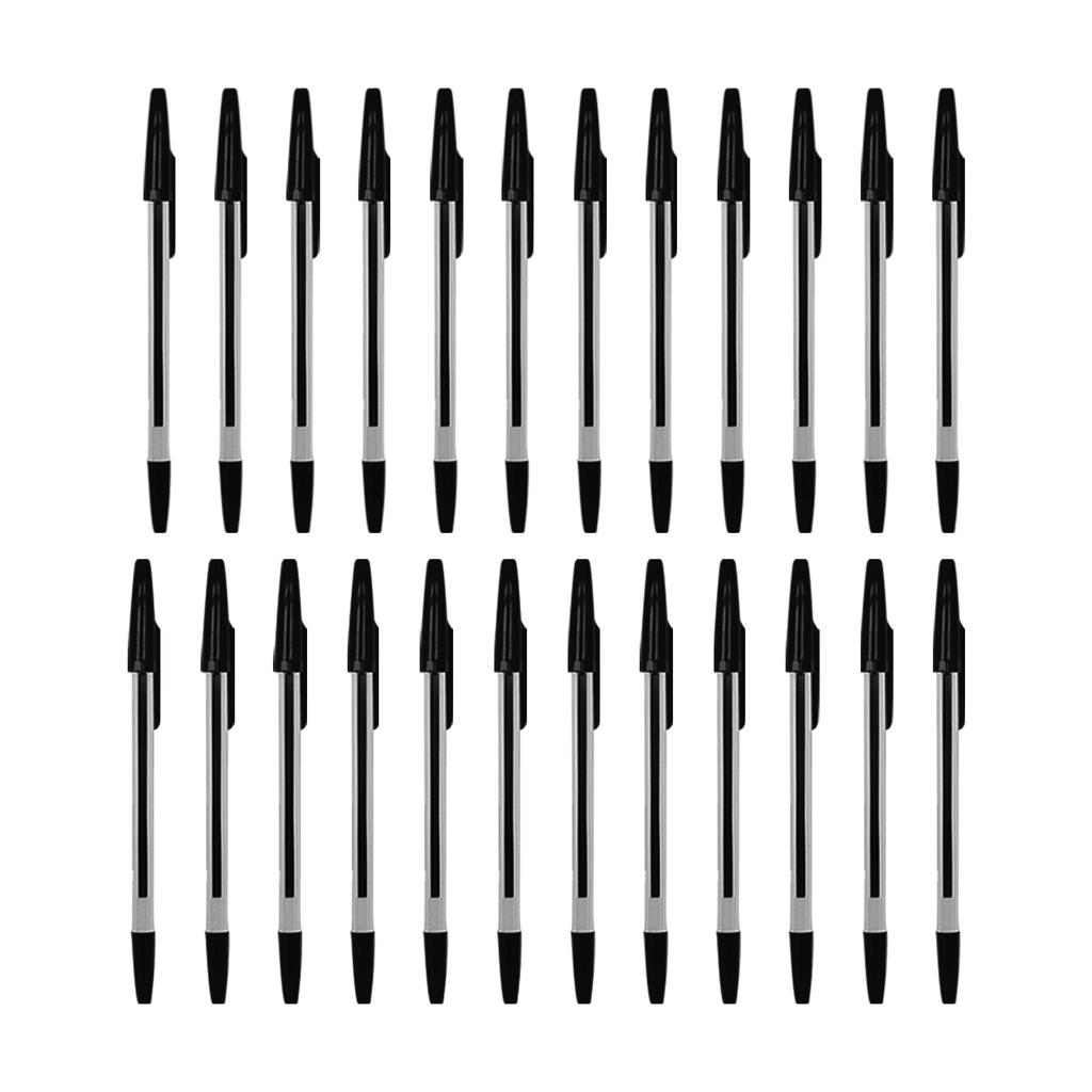 12/24/50/100Pcs Ballpoint Pen Refillable Writing Pens with Refills Comfort Grip Ballpoint Pen Blue Black Redness Ink