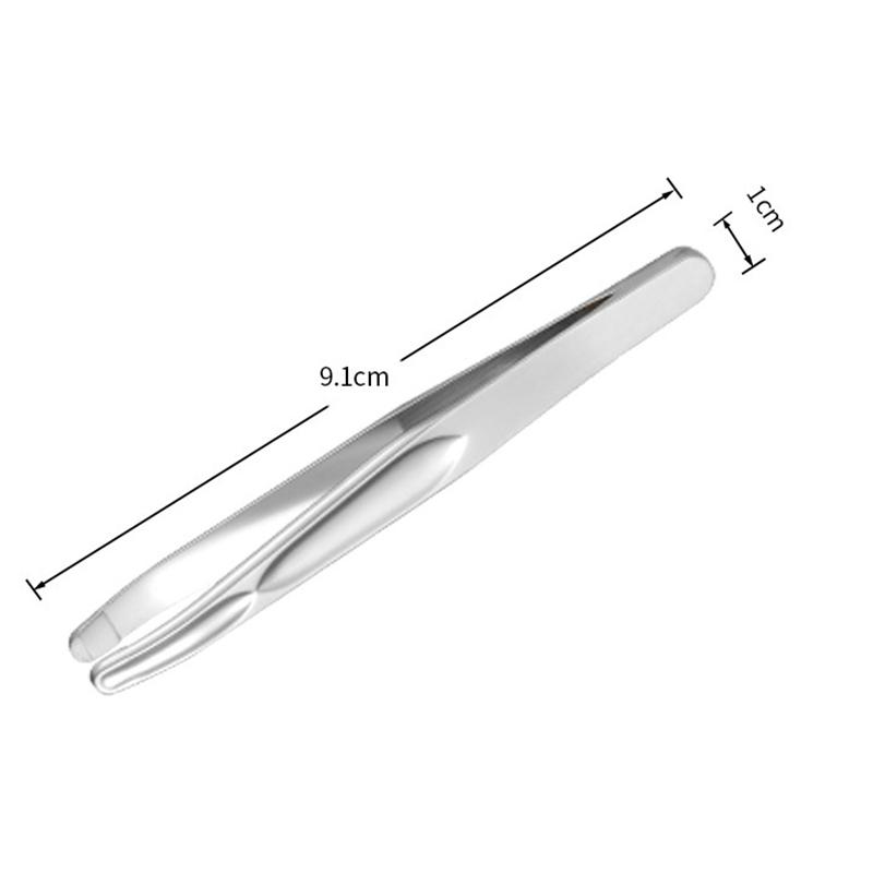 Stainless Steel Eyebrow Clips For Precision Beard And Mustache Trimming Gentle On Light Beige Round Head Tweezers Christmas Gift