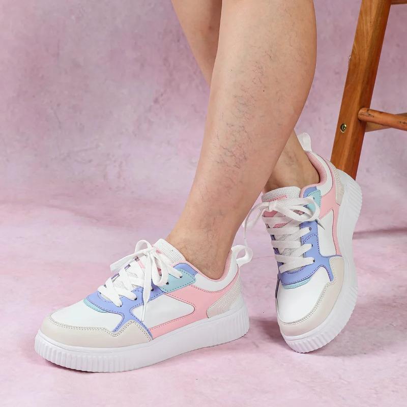 Koreanisch Trendige Modische Dicke Sohle Lässige Sportschuhe Weich Bequem Outdoor Paar-Stil Trendschuhe Synthetisches Innenmaterial