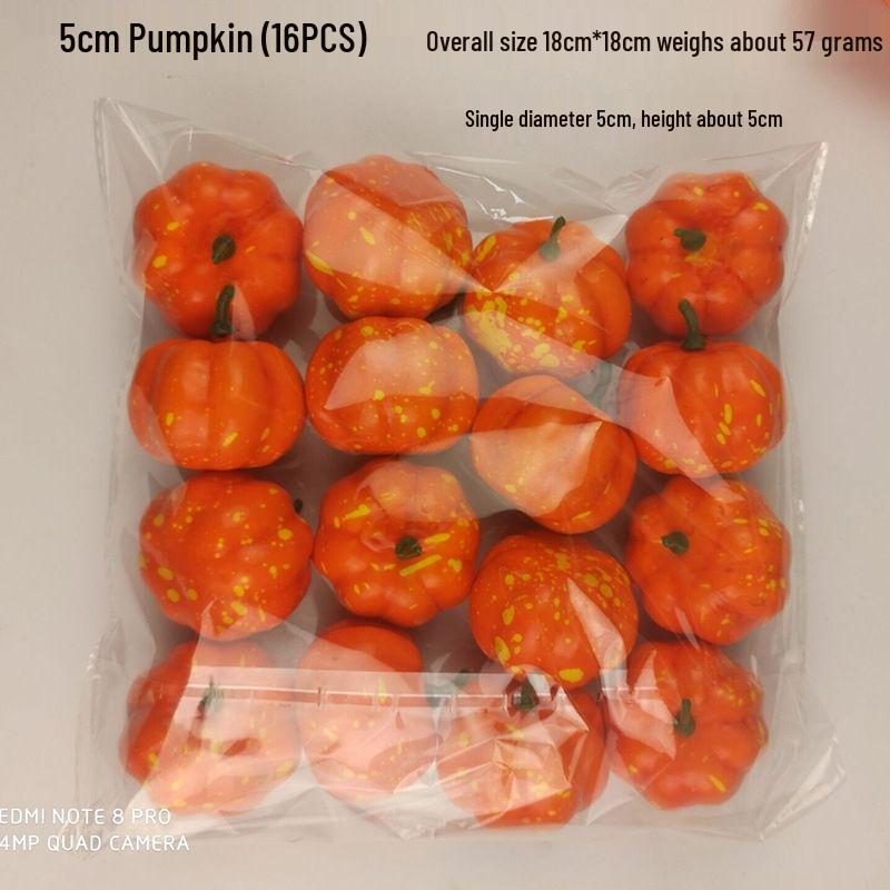 Fake Pumpkin & Maple Leaf Set for Halloween Decor and Photography