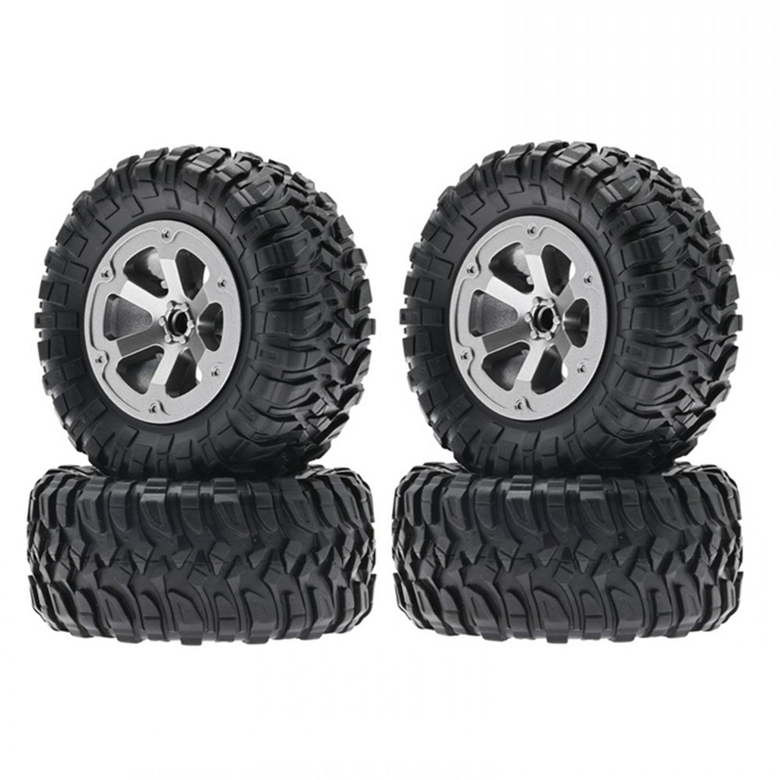 

4PCS RC Rubber Wheel Tire & Wheel Disks Set Modification Parts для WPL C14 C24 MN D90 99S RC 4WD Деталь позашляховика