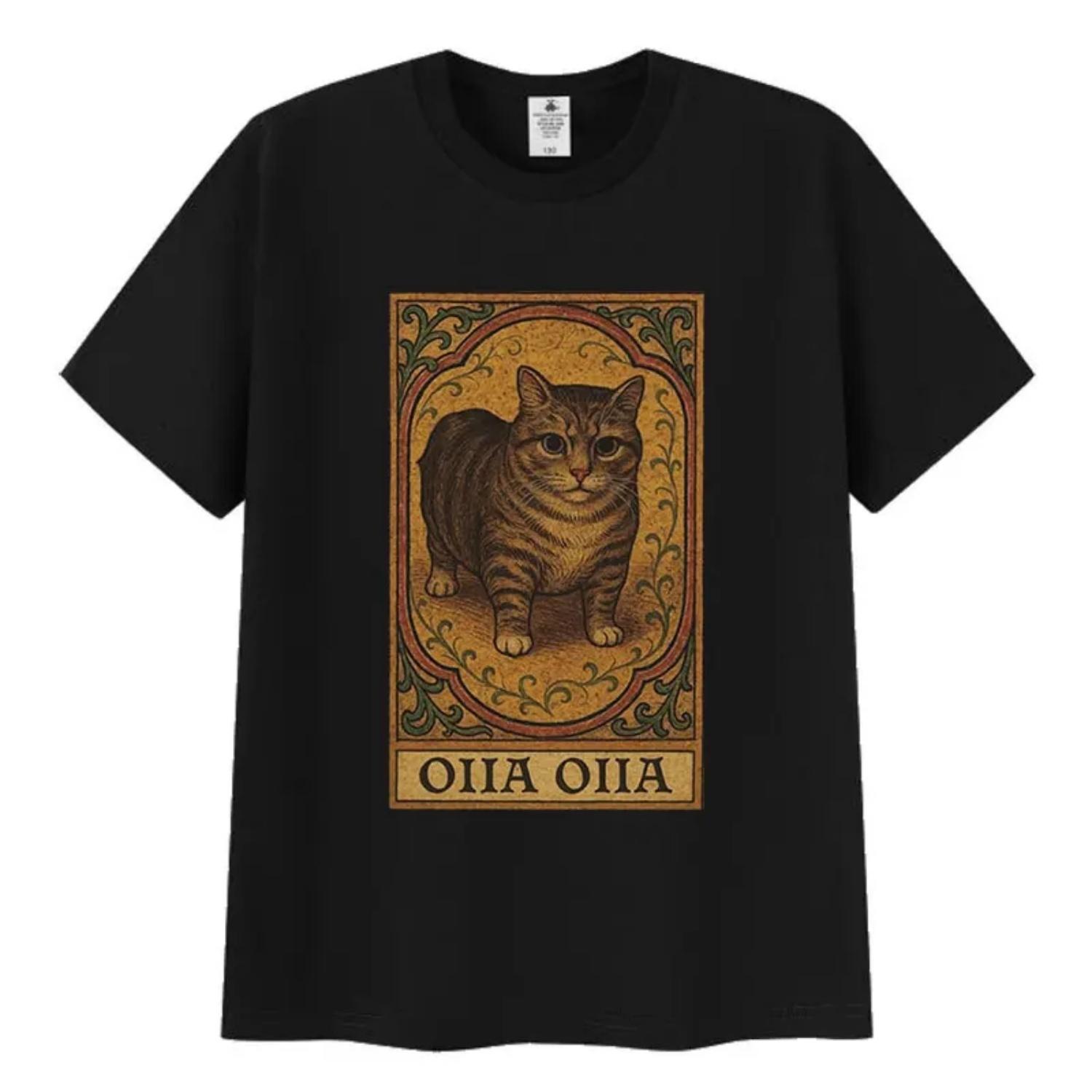 

Funny Oiia Oiia Cat Spinning Meme T Shirt Men Women Retro Harajuku Short Sleeve T-shirts Summer Casual Cotton Oversized T-shirt XXXXXL чорний
