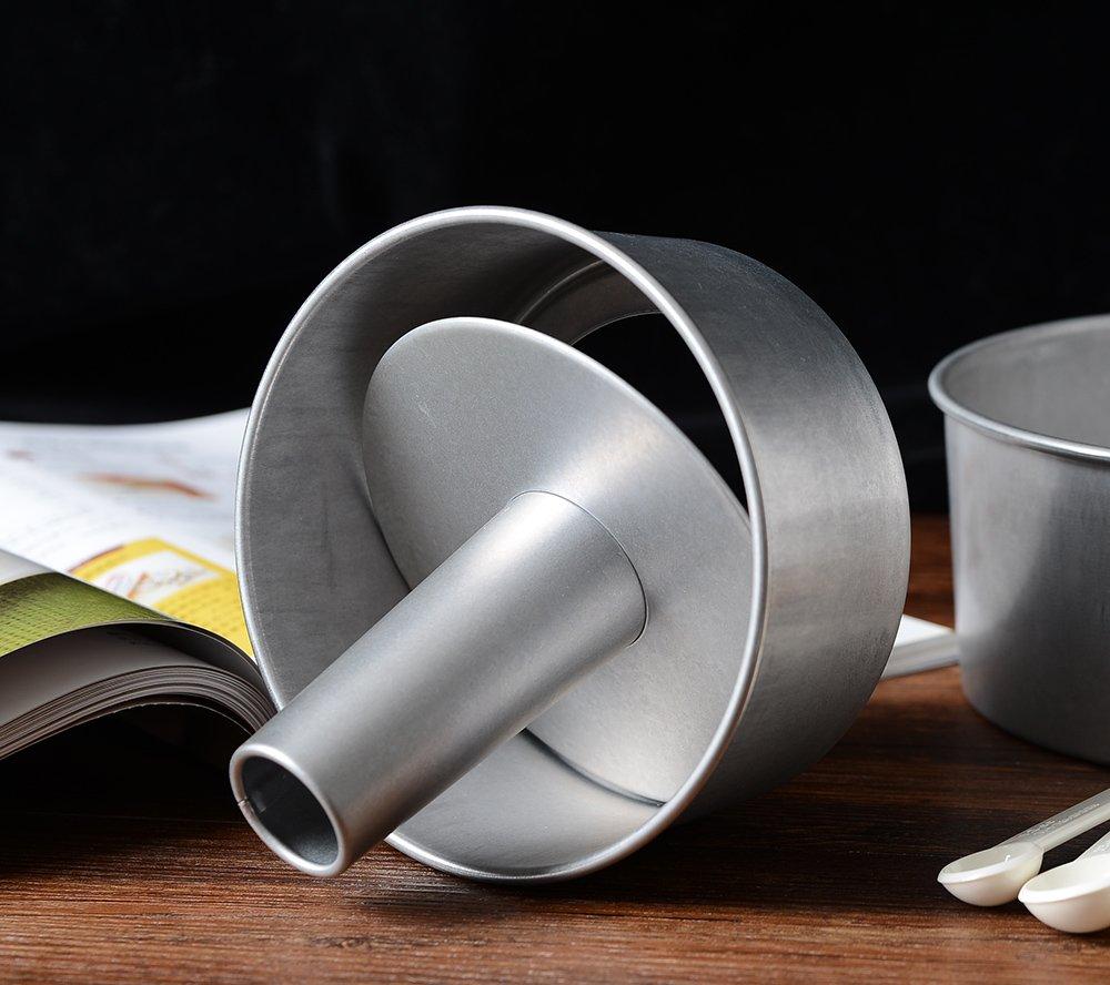 Tiger Crown Silver Cake Pan, 140 x 70mm, 14cm Chiffon Cake Pan, Steel with Aluminum Plated, Removable Bottom, 1273