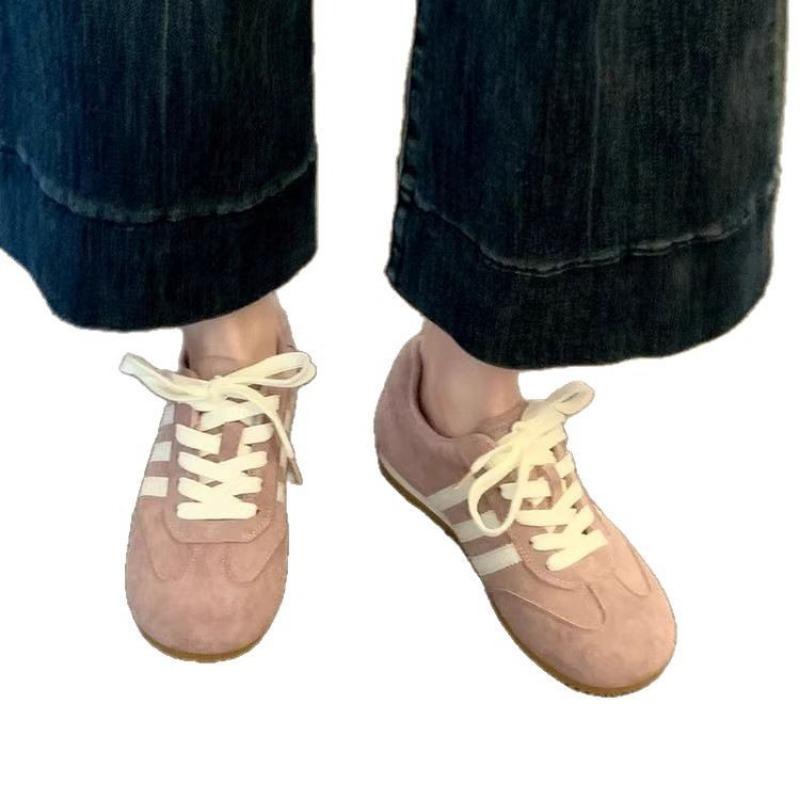 Retro Women's Shoes Spring New Flat-soled Sports Shoes Lightweight Casual Soft-soled Single Shoes