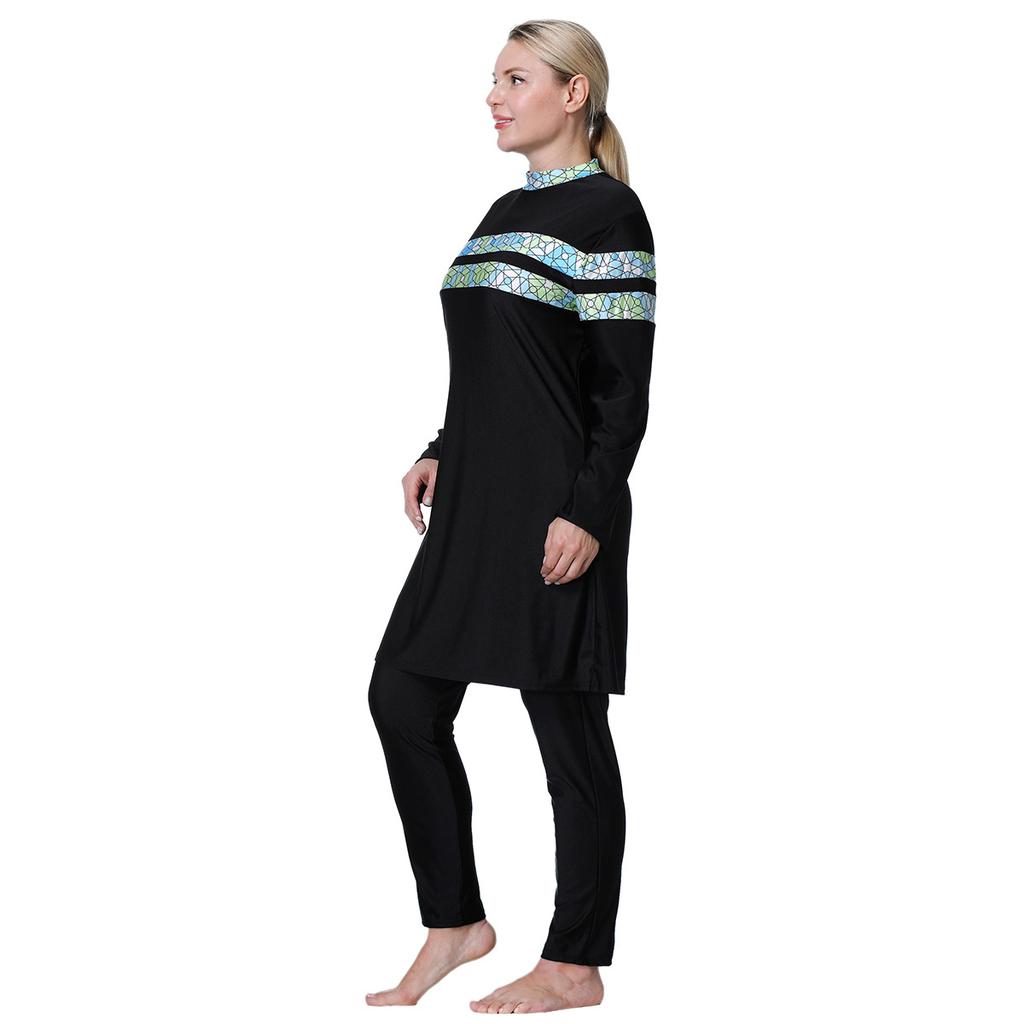Plus Size Women Muslim Muslimah Swimwear Full Coverage Women Swimming Suit Conservative Highly Elastic Comfortable 3 Pieces Beachwear 3XL-8XL