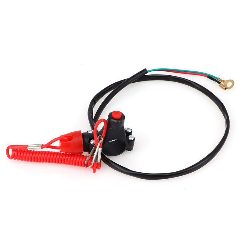 Motorcycle Emergency Kill Stop Switch For Pocket Mini Dirt Bike ATV 4 Wheeler Quad Moto Go Kart With Safety Tether Lanyard
