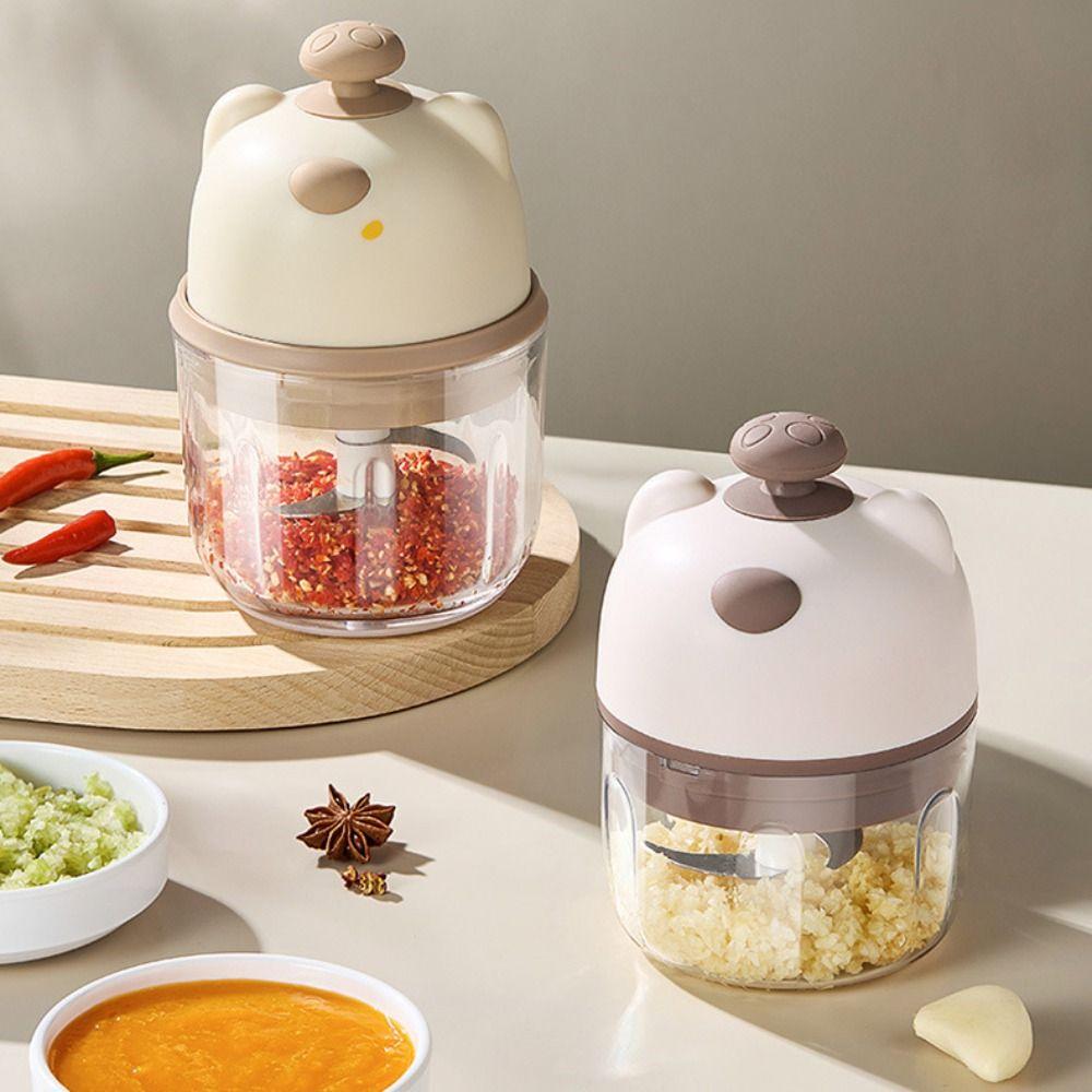Durable Mini Garlic Mincer Rechargeable Food Processor Garlic Masher Machine  Restaurant