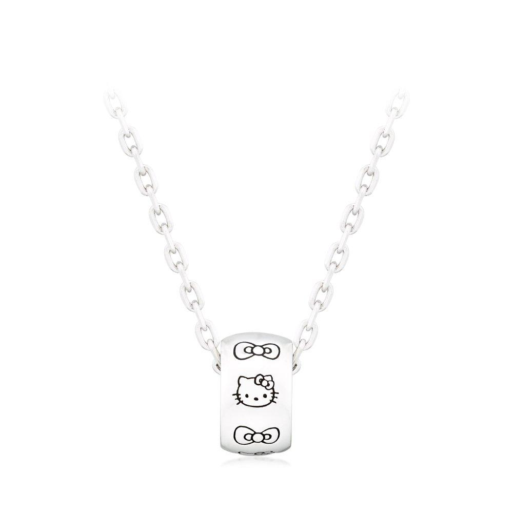 Sawnio Hello Kitty Jewelry Silver Oil Painting Necklace Hlsn380