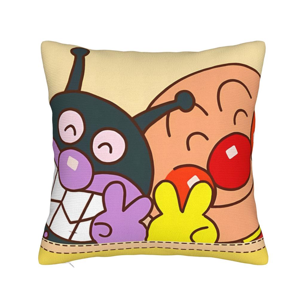 Anime Anpanman Pillow Cover  Design Cushion Cover Morden Pillow Case For Sofa Bedroom Home Decor