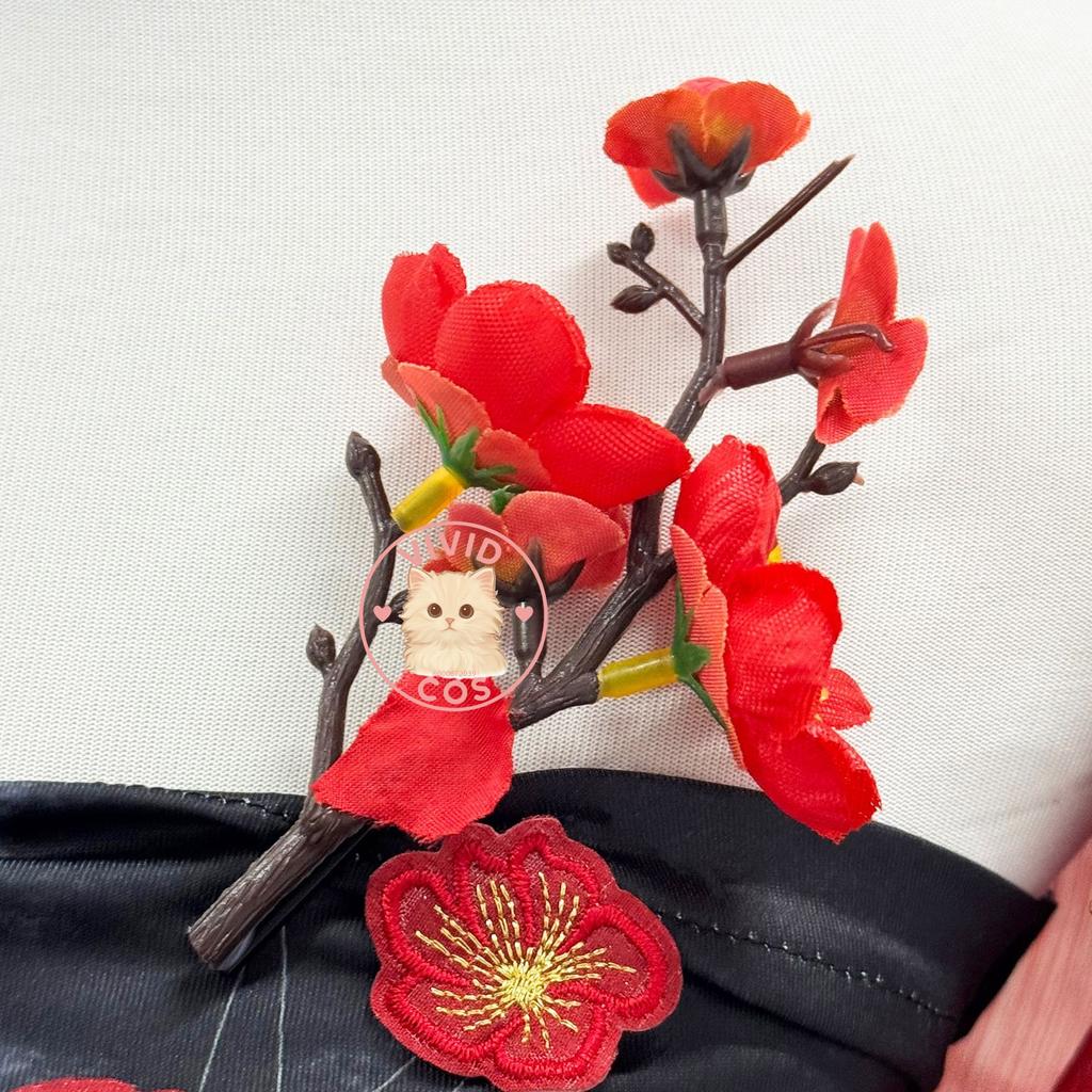 Game Naraka: Bladepoint Gu Qinghan Cosplay Hot Sale Role Play Costume Anime Dress with Flower Parts for Women Comic Con Suit Wig