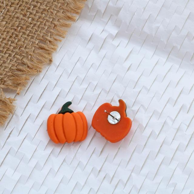 Cute Fruits Vegetable Resin Stud Earrings For Women Cute Summer Cherry Avocado Lemon Shaped Girl Ear Jewelry Gifts