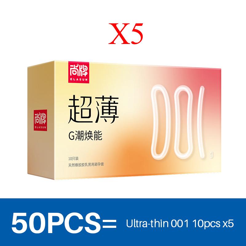 ELASUN Condom Small Size 50 Pcs 49mm ± 2cm Ultra Thin Smooth Pleasure Extra Lubricant Natural Latex Penis Sleeve Tight Condoms