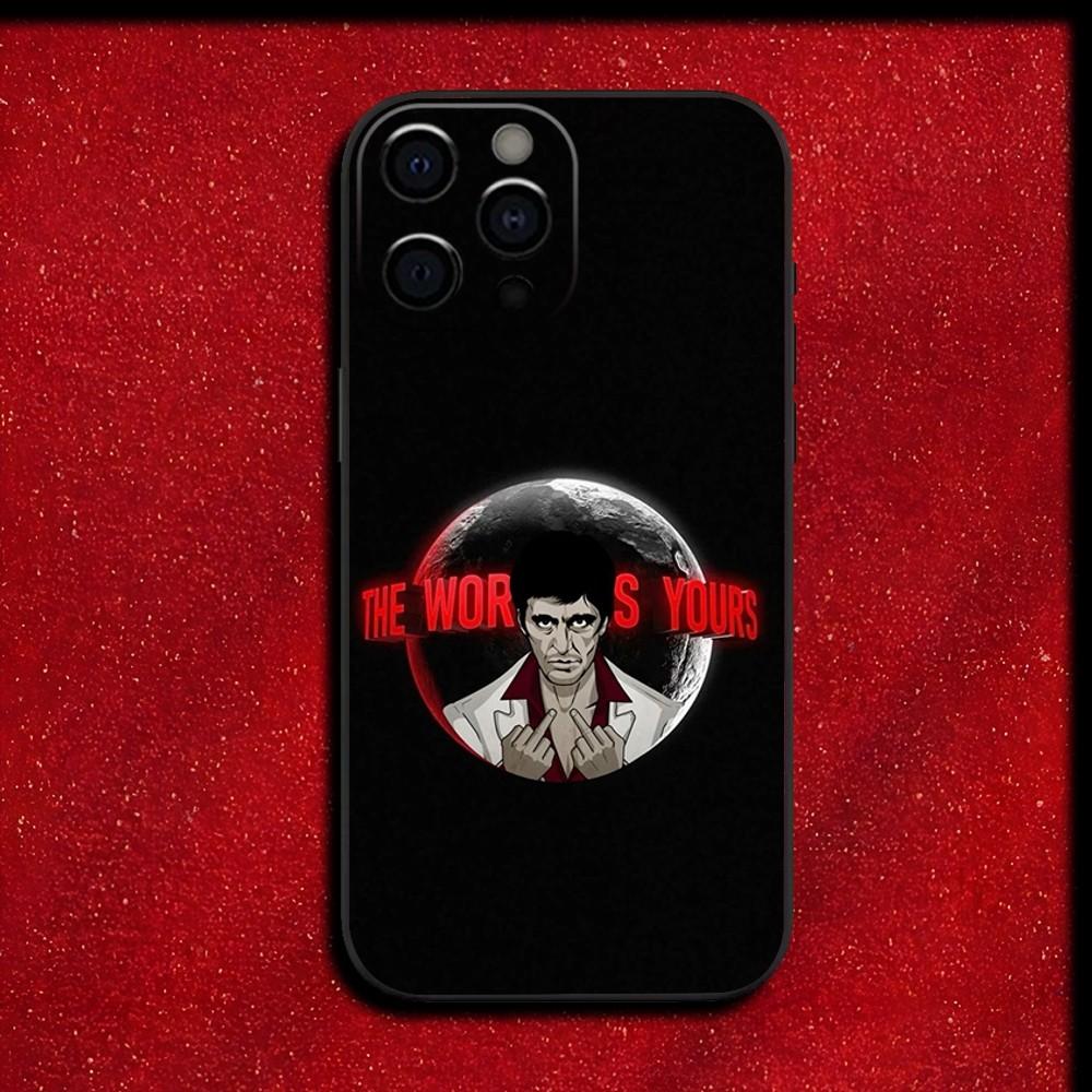 S-Scarfaces Tony M-Montana Phone Case For iPhone 16,15,14,13,12,11,Pro,X,XS,Max,XR,Plus,Mini Soft Black Cover
