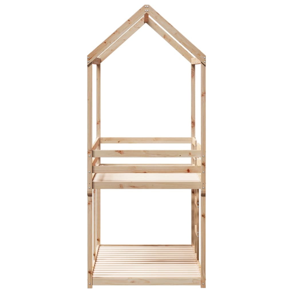 Bunk Bed Without Mattress 90 X 190 Cm Solid Pine Wood