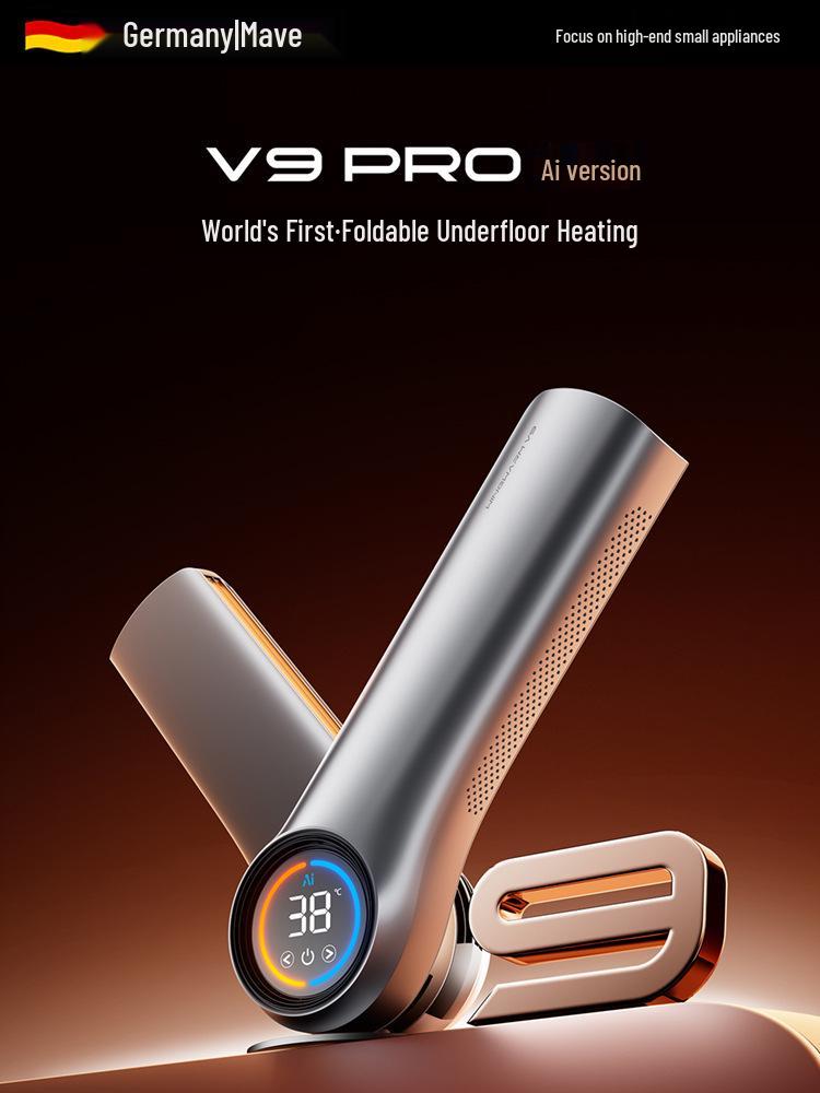 Graphene Folding Mobile Kickboard Heater for Rapid Floor and Bathroom Heating