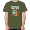 Check Out My Six Pack Abs Muscle Donut Gift Graphic T Shirts Summer Crewneck Tees Tops Cotton Unisex Breathable Print T Shirt