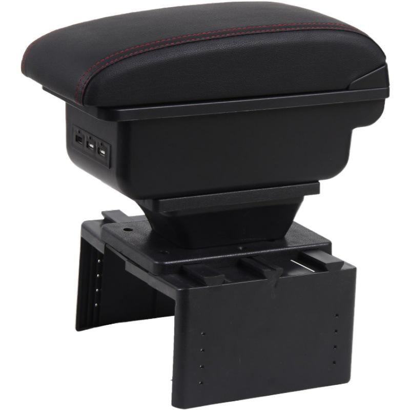 Adjustable Universal Car Center Armrest Box Accessory Small Single-Layer No USB Gray