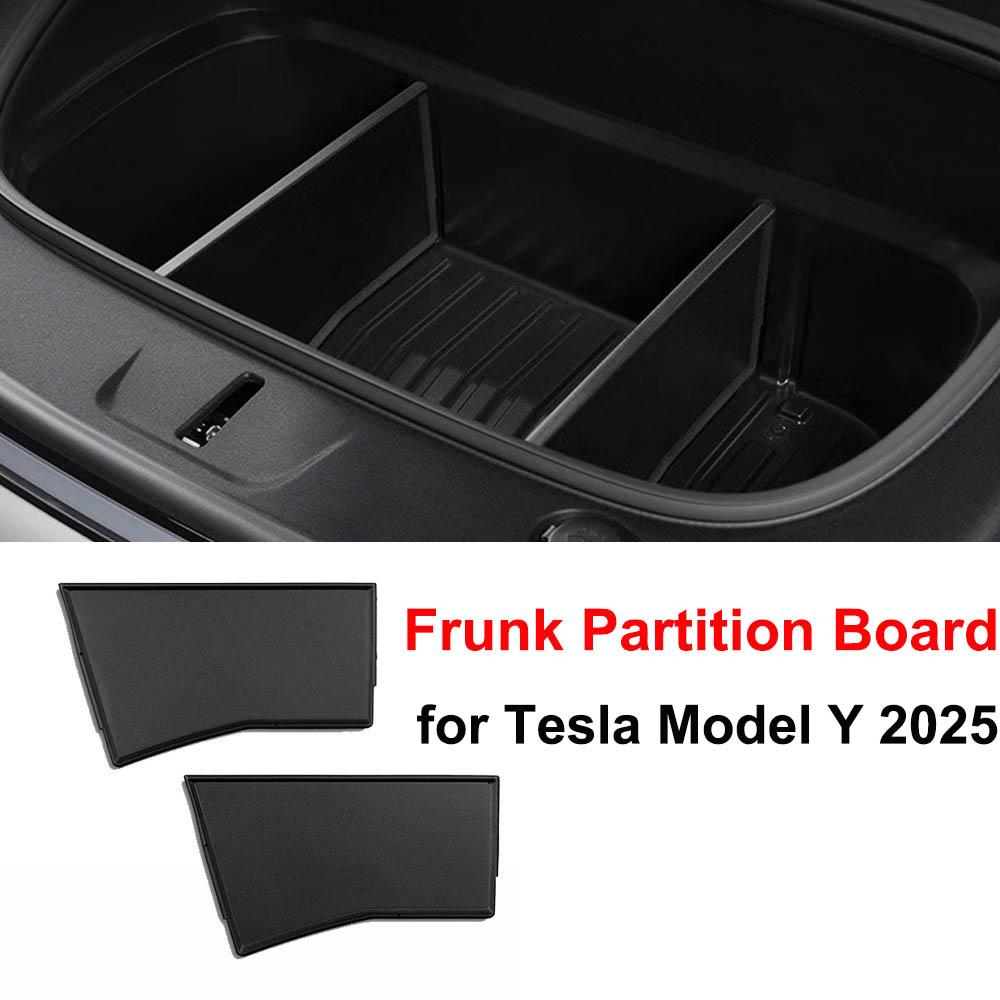 for Tesla Model Y Juniper 2025 Front Trunk Mat Partition Board TPE Frunk Protector Cushion Accessories Organizer Storage Board