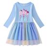 Vestito Corto a Maniche Corte Kpop Demon Slayer con Paillettes Arcobaleno e Rete – Primavera, Estate, Autunno