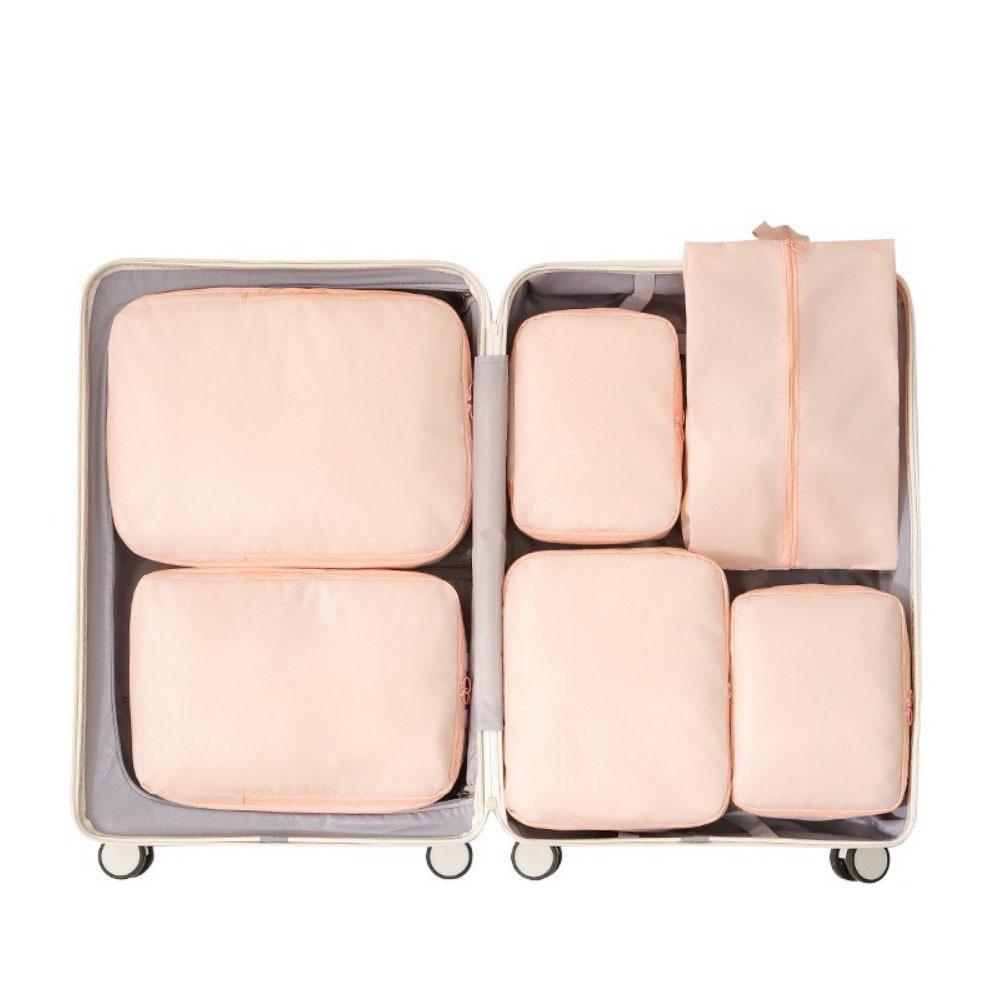 6Pcs/Set Large Capacity Luggage Compression Bag Washable Dampproof Travel Organizer Bags Folding Portable Packing Cubes Set