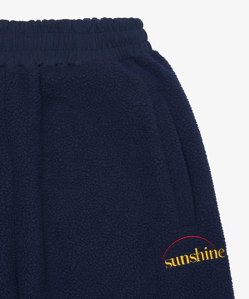 GOLDEN SUNSHINE Sherpa Fleece Jogger Pants_Navy