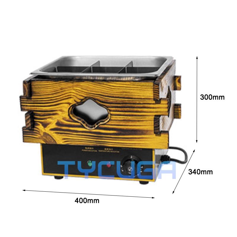 

18-решетчатая варочная машина Kanto с двумя горшками, электрическая профессиональная вертелка, нанизанный на шампур Malatang и горячий горшок для вкусной, острой уличной еды EU&220V