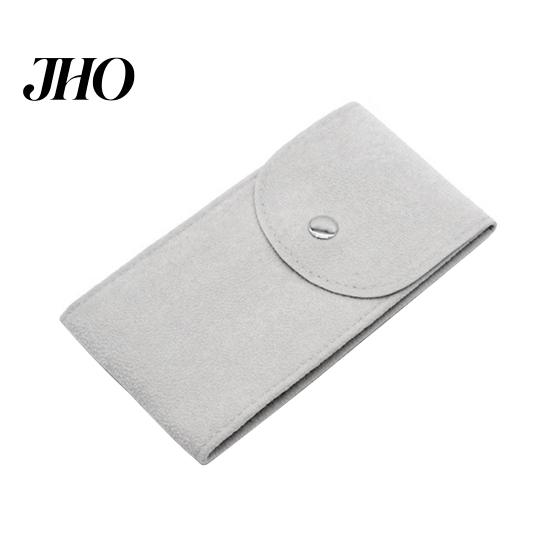 Jewelry Organizer Bag Watch Anti-wear Anti-scratch Shock-proof Press Button Short Velvet Pouch Snap Design Portable Packing Daily Use