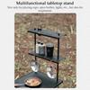 Portaoggetti da tavolo da campeggio ISE MOUNT Portaoggetti da tavolo multifunzionale Supporto per lampada staccabile Pentole